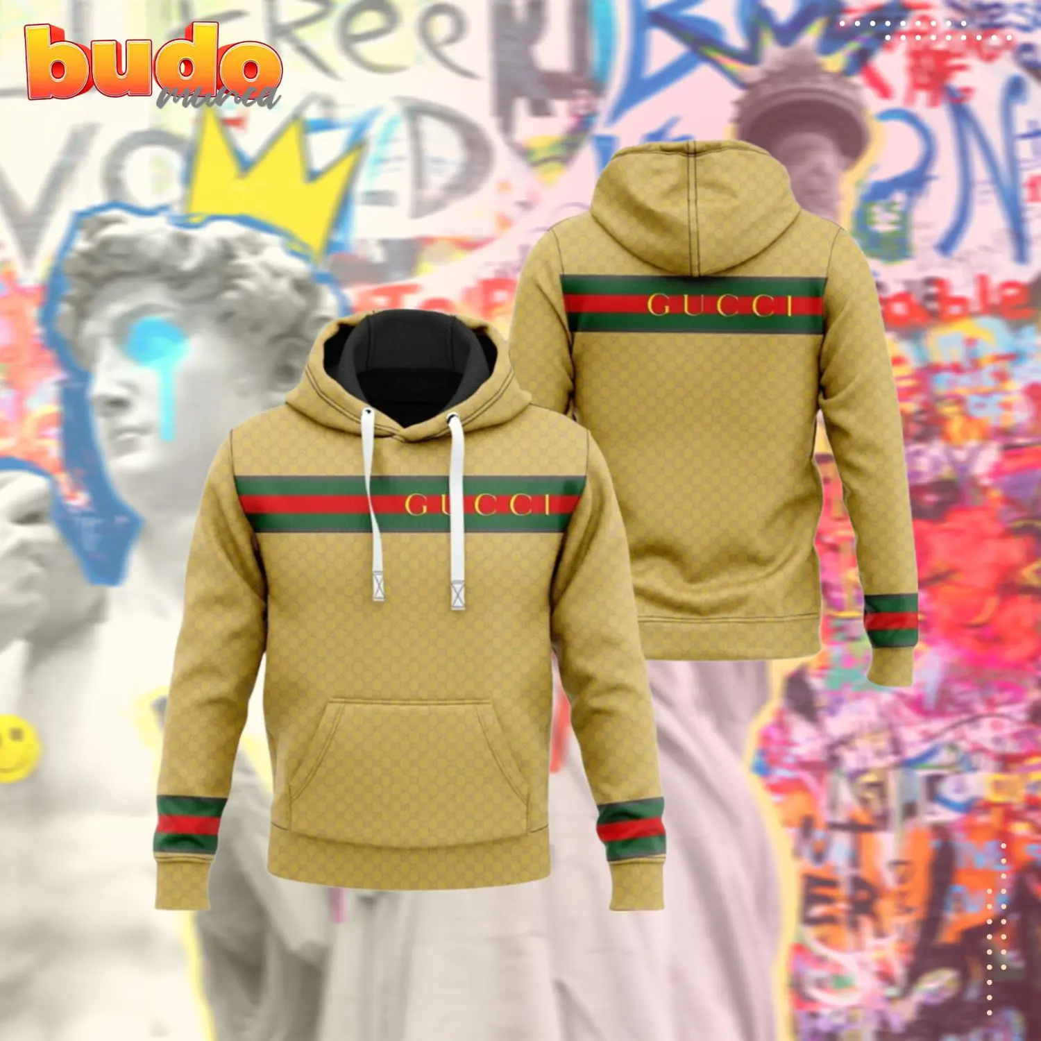 Gucci yellow luxury unisex hoodie luxury brand outfit for men women - hot new